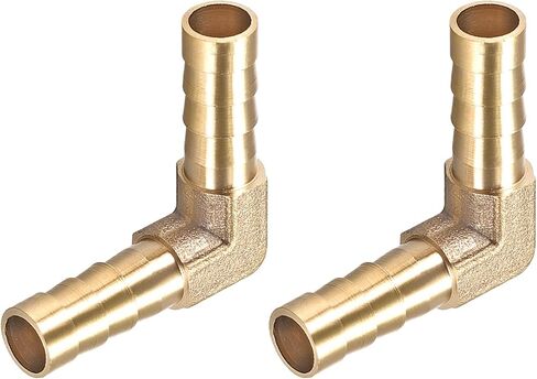 METALLIXITY L-shaped Brass Barb Fitting (8mm) 2pcs, Barb Connector Coupler - for Fuel Air Water Oil Gas in Saudi Arabia