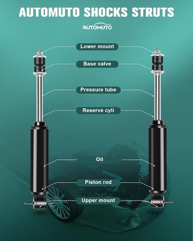 2x Struts AUTOMUTO Shock Absorbers - Fits 1985-2005 Chevy Astro, 1972-1996 Caprice, 1973-1985 Impala, 85-05 GMC Safari - Front Auto Shocks in Saudi Arabia