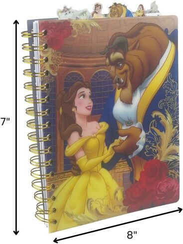 مجموعة مجلة ديزني بيوتي آند ذا بيست - مجموعة من دفتر ملاحظات الأميرة بيل مع فواصل علامات التبويب والملصقات والمزيد | قرطاسية دفتر يوميات بيوتي آند ذا بيست in Saudi Arabia