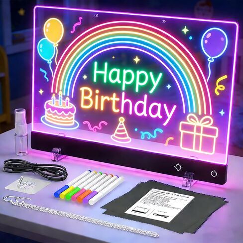 16'' Rechargeable LED Drawing Board for Kids, Cordless Light Up Tracing & Coloring Pad, Glow Note Doodle Drawing Tablet, Valentine’s Day Birthday Gifts for Boys Girls in Kuwait