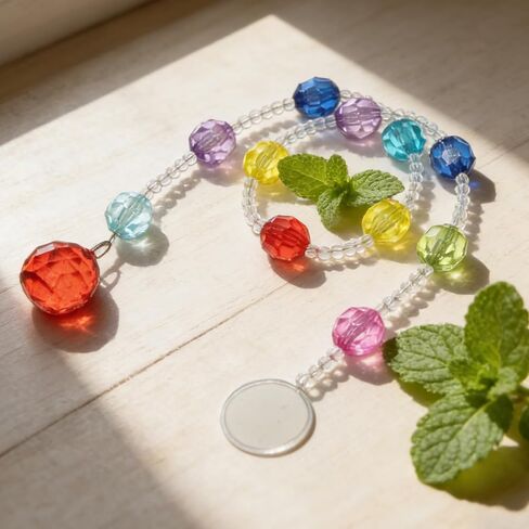 Acrylic Multicolor Beaded Door Curtain, Self-Adhesive Door String Beads Curtains for Doorways Hippie Window Closet Door Way Bead Hangings Curtain Arched Bedroom Hallway String Curtains(20 Strings) in Kuwait