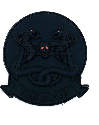 HMLA-369 Gunfighters PVC Blackout Patch – with Hook and Loop, 4" in Saudi Arabia