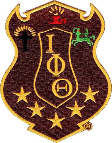 رقعة حديدية بشعار Iota Phi/Φ Theta Shield [بني - 5 بوصات] - رقم التعريف #6141 in Saudi Arabia