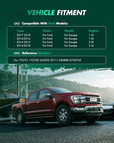 SCITOO Suspension Strut Shock for 2014-2018 for Ford Escape Front Complete Strut Assembly,Rear shock absorber,Stabilizer Bar Link,Tie Rod End -8pcs in Saudi Arabia