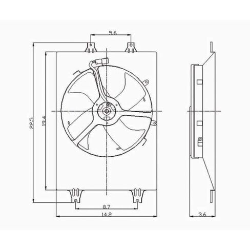 for Acura MDX Cooling Fan Assembly A/C Condenser 2003 04 05 2006 for AC3113106 | 38616-P8F-A01 in Saudi Arabia