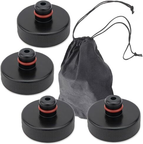 Lifting Jack Pad Compatible with Tesla Model 3/S/X/Y, 4 Pucks, Accessories for Tesla Vehicles 2013 to 2024, Floor Jack Adapter Protects Battery & Chassis (4 Pucks with Storage Case ~ Black) in Saudi Arabia