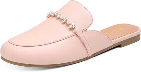 KIDMI Mules for Women Comfortable Dressy Flats Slip On Business Casual Buckle Loafers Slides in Kuwait