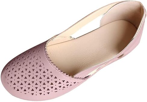 Womens Closed Toe Sandals Hollow Out Wedge Sandals Vintage Slip On Platform Loafers Walking Travel Oxfords Ballet Flats in Saudi Arabia