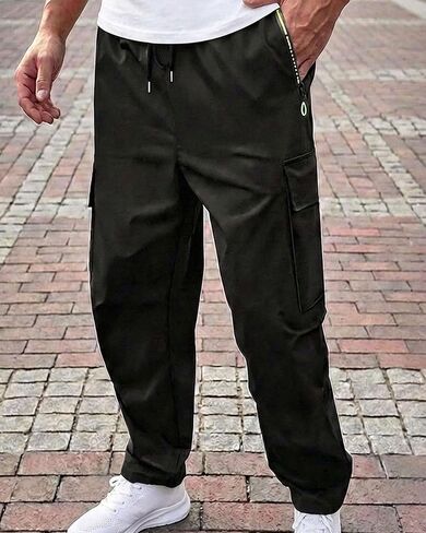 Men's Casual Pants Drawstring Lightweight Breathable Daily Pants in Saudi Arabia