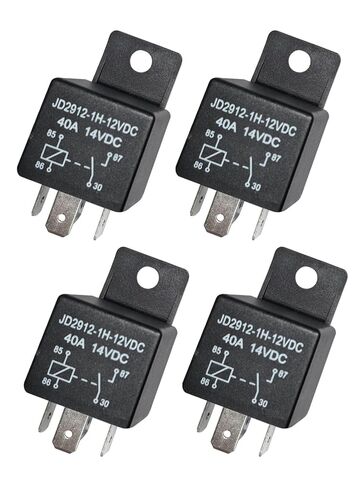 4 Pack Car Relays 12V 40A, 4 Pin Relay Switches Starters Multi-Purpose for Automotive, Truck, Motorcycle, Boat in Saudi Arabia