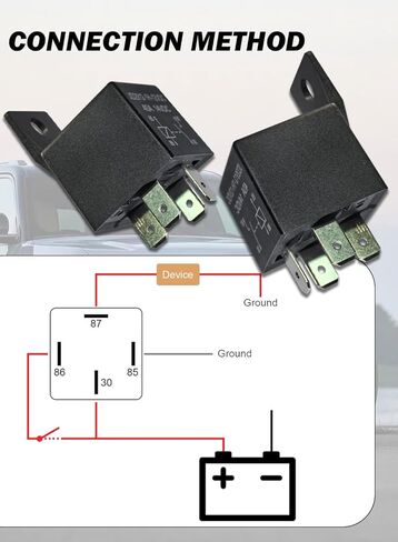 4 Pack Car Relays 12V 40A, 4 Pin Relay Switches Starters Multi-Purpose for Automotive, Truck, Motorcycle, Boat in Saudi Arabia