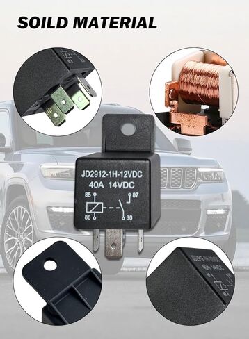4 Pack Car Relays 12V 40A, 4 Pin Relay Switches Starters Multi-Purpose for Automotive, Truck, Motorcycle, Boat in Saudi Arabia