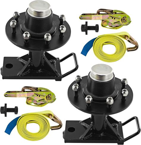 2 Pack Shipping Container Wheels 8x6.5 Lug, May Moves 9000 Pounds 20ft or 40ft Empty Container, Shipping Container Wheel Shifting Tool Bolt-On Spindle Kit in Kuwait