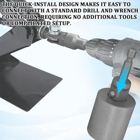 3PCS Universal Jack Socket Adapter for Hand Drill with 1/2 Inch Socket Adapter Bit, Heavy-Duty Socket Converter, Quick Scissor Jack Drill Adapters for Car, Easy Car Tire Change Tool in Kuwait