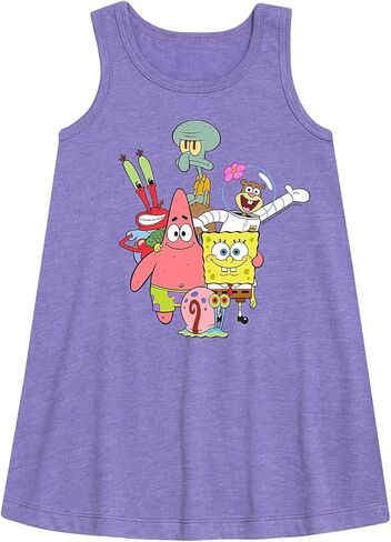 HYBRID APPAREL - Spongebob Squarepants - Bikini Bottom Group - Toddler and Youth Girls A-line Dress in Saudi Arabia