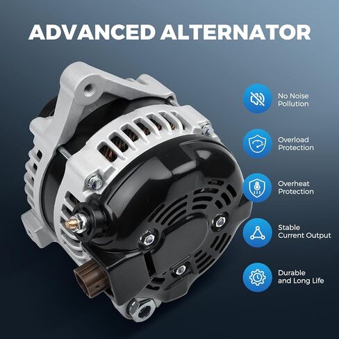 Alternator 11385N Replacement for 1.8L L4 Toyota Corolla 2009-2011, Matrix 09-10, Pontiac Vibe 09-10, Scion xD 08-14,11385, 12897, 270600T040, AL3370X in Kuwait