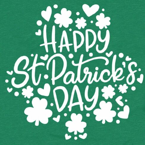 Womens St Patricks Day Shirt Lucky Shamrock Paddy's Day T-Shirt Irish Clover Tee Tops in Saudi Arabia