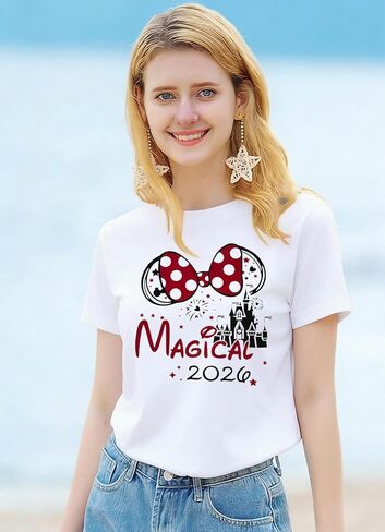 LUKYCILD Magical Family Matching Shirts 2026 Magic Kingdom Outfit Summer Graphic Tee Tops Vacation Trip Clothes T-Shirt in Saudi Arabia