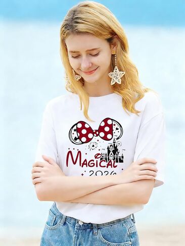 LUKYCILD Magical Family Matching Shirts 2026 Magic Kingdom Outfit Summer Graphic Tee Tops Vacation Trip Clothes T-Shirt in Saudi Arabia