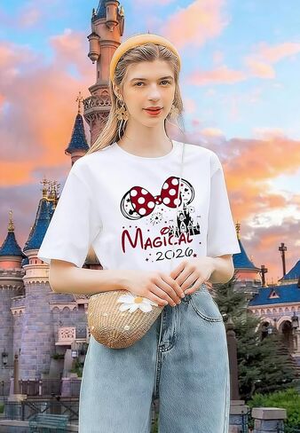 LUKYCILD Magical Family Matching Shirts 2026 Magic Kingdom Outfit Summer Graphic Tee Tops Vacation Trip Clothes T-Shirt in Saudi Arabia