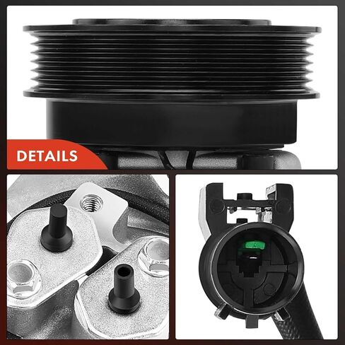 A-Premium A/C Compressor with Clutch Compatible with Kia Rondo 2.4L 2010 2011 2012, with Halla Climate Control Systems in Saudi Arabia