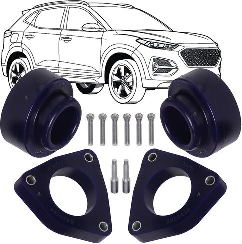 Complete Levelling Lift Kit 40mm /1.6" Spacers for Front Strut & Rear Coil Springs in High-grade Polyurethane PU Left & Right - fits TUCSON 2015 2016 2017 2018 2019 2020 2021 2022 (3rd gen) in Kuwait