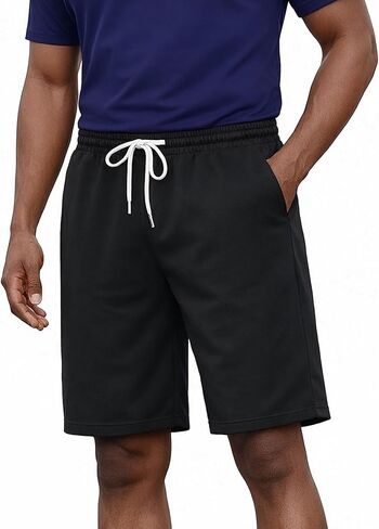 Men Casual Shorts Solid Color Design Loose Fit Shorts in Saudi Arabia