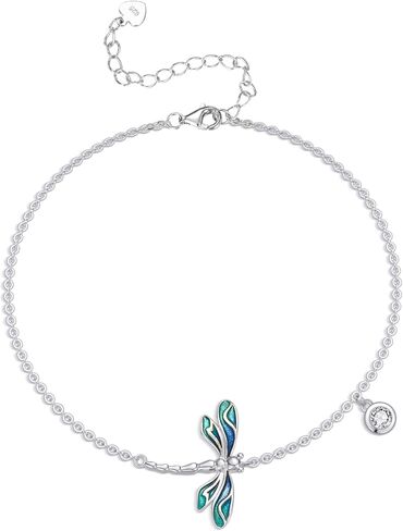 Sterling Silver 0.15 carat Lab Grown Diamond Dragonfly Bracelet for Women, Animal Hand Jewelry Gifts for Her, 6.5-8.5 Inches in Saudi Arabia