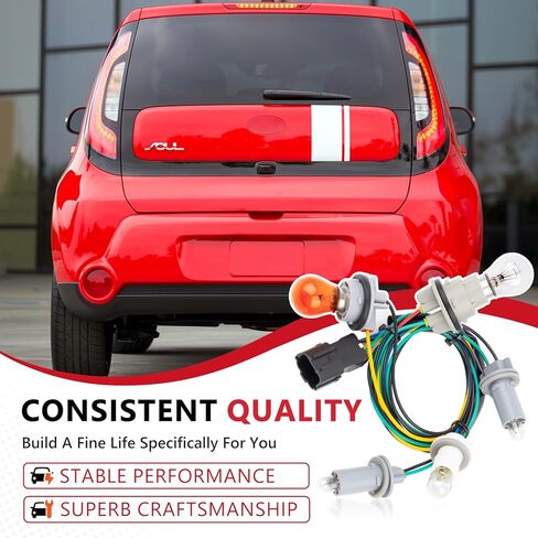 Tail Light Socket Wire Harness Connector, Brake Light Pigtail Fit for Kia Sorento 2014 2015 Replace OE 92480-1U500 with Bulb in Saudi Arabia