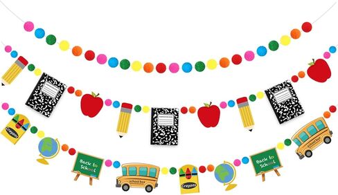 3 قطع من Doumeny لافتة كرة من اللباد للعودة إلى المدرسة، قلم رصاص من Apple Notebook، لافتة من اللباد للترحيب بالعودة إلى المدرسة، لافتة زينة للفصل الدراسي للمنزل، اليوم الأول من لوازم الحفلات المدرسية in Kuwait