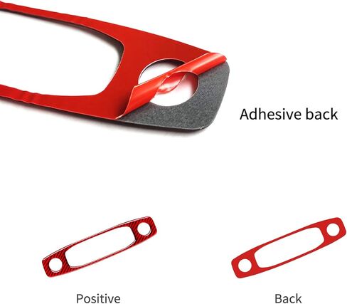Carbon Fiber Front Roof Reading Light Frame Trim Cover Compatible with Tesla Model 3 2017 2018 2019 2020 2021 2022 Interior Accessories Red in Saudi Arabia