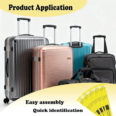 1000 Pcs Yellow Hotel Bag Identification Tags with Transfer Tape on Back Bag Claim Check Tag Luggage ID Tags Numbering from 0000 to 0999 for Hotel and Motel Suitcase Storage in Saudi Arabia