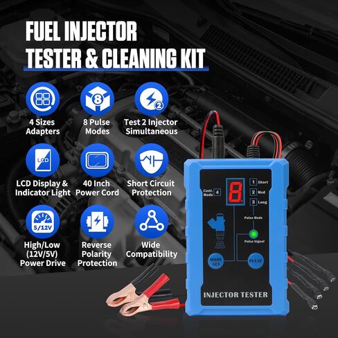 MR CARTOOL V30 Universal Fuel Injector Driverbox Gasoline Injectors Cleaner Tester Tool Use with Ultrasonic Cleaning Tank in Kuwait
