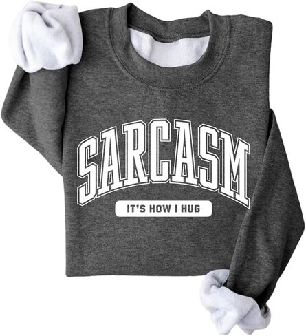 BEJUYOE سترة برسومات ساخرة إنها كيف أعانق للنساء سترة برسومات ساخرة مضحكة قميص غير رسمي بأكمام طويلة بلوفرات صوف in Kuwait