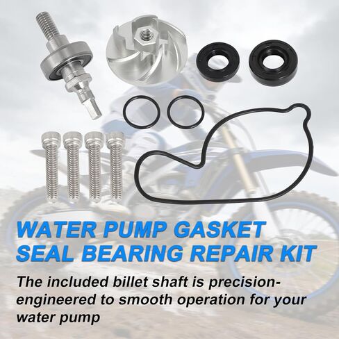 AUTOVIC Water Pump Gasket Seal Bearing Repair Kit for Yamaha 04-13 YZ450 Impeller Billet Shaft Complete Redo Kit Gasket Bearing Rebuild Set in Saudi Arabia