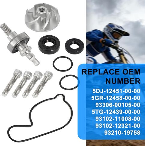 AUTOVIC Water Pump Gasket Seal Bearing Repair Kit for Yamaha 04-13 YZ450 Impeller Billet Shaft Complete Redo Kit Gasket Bearing Rebuild Set in Saudi Arabia