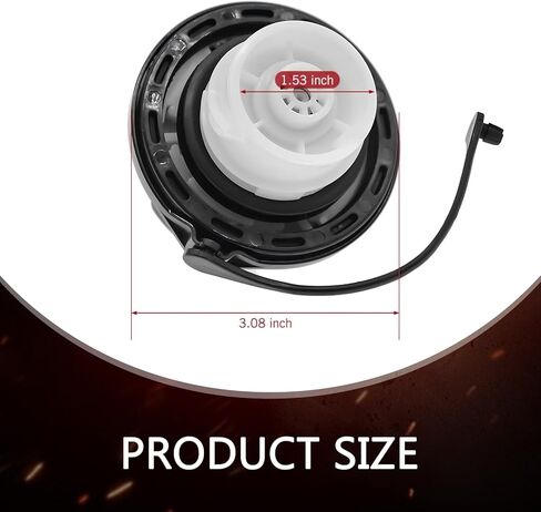 غطاء خزان وقود السيارة، غطاء حشو الوقود مانع للتسرب، بديل OEM #31010-3L600 31010-3L600U، متوافق مع كيا وهيونداي (أسود) in Saudi Arabia