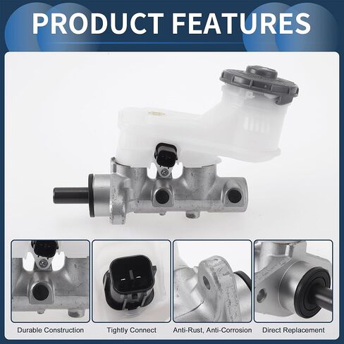 Brake Master Cylinder Reservoir No.46100S5DA51 for Honda Civic 2001-2005 Hydraulic Master Cylinder Silver Tone,White Aluminum Alloy,Plastic 1 Pc in Saudi Arabia