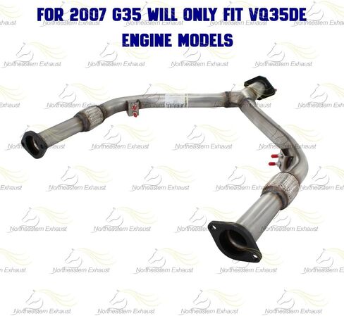 عادم فليكس Y-Pipe متوافق مع 2007-2008 إنفينيتي G35 3.5L | ستانلس ستيل | العادم الشمالي الشرقي | تتضمن مجموعة الحشايا والترباس المجانية | استبدال مباشر مناسب in Saudi Arabia