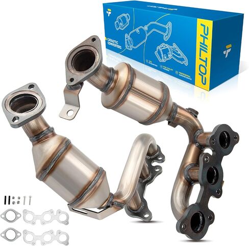 PHILTOP High Flow Catalytic Converter Compatible with Toyota Sienna 3.3L 2004 2005 2006 Direct-Fit Catalytic Converter Kit OE# 16392, 16393, 641290, 641238(EPA Compliant) in Saudi Arabia