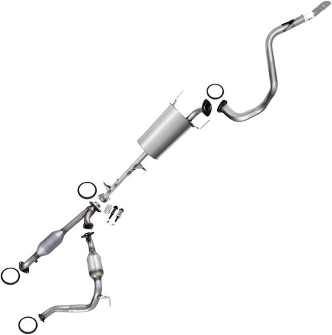 Exhaust Pair of Catalytic Muffler Tail Pipe Kit Compatible for 2007-2012 FJ Cruiser 4.0L | EPA-Approved | Stainless Steel | Northeastern Exhaust | Includes Gaskets and Spring Bolt Kit in Saudi Arabia