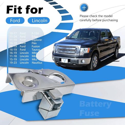 Negative Battery Terminal Clamp Compatible with 10-17F-150 11-24EDGE 11-19EXPLORER 16-19FLEX 15-19FUSION 16-19TAURUS 16-19MKT 16-18MKX 15-19MKZ 19-23NAUTILUS 926879 NEGATIVE BT4Z-14450-BA in Saudi Arabia