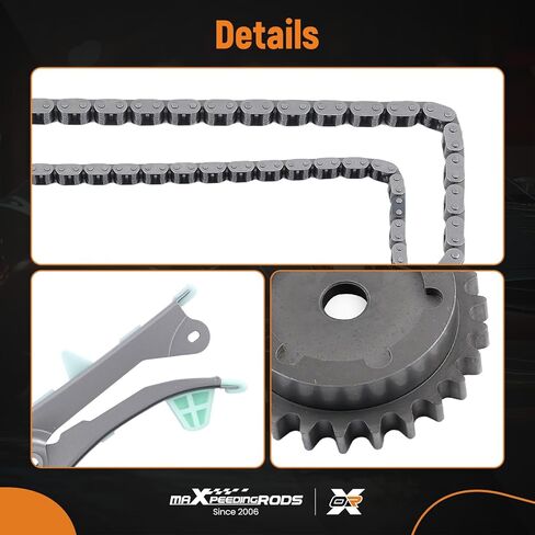 مجموعة سلسلة توقيت المحرك 17 قطعة من maxpeedingrods مع دليل الموتر SOHC V6 4.0L لسيارة Ford Mercury Mazda Explorer 97-09 Ranger 01-09 Mountaineer 98-09 Mustang 05-09 B4000 01-09 يستبدل 9-0398S 76117 in Saudi Arabia