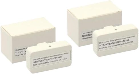 Maintenance Tank Chip Resetter Compatible with L6490 L14150 L6270 M1180 M3180 WF-2860 WF-2865 WF-2861 XP-5105 XP-5100 Printers(2pcs) in Saudi Arabia
