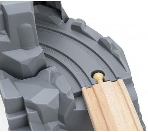 ألعاب قطار السكك الحديدية محاكاة مسار القطار مجموعة نفق اللعب تتضمن مركبات قاطرة مواد خشبية مناسبة للأطفال هدية ديكور المنزل، نفق، 20 × 15 × 14 سم in Kuwait