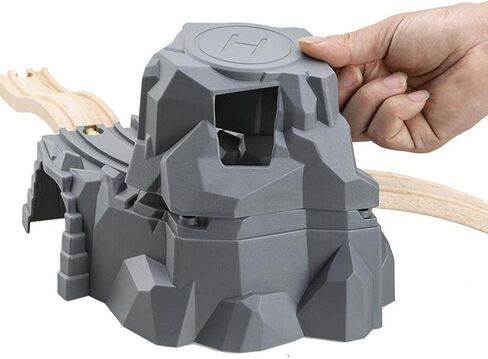 ألعاب قطار السكك الحديدية محاكاة مسار القطار مجموعة نفق اللعب تتضمن مركبات قاطرة مواد خشبية مناسبة للأطفال هدية ديكور المنزل، نفق، 20 × 15 × 14 سم in Kuwait