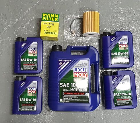 طقم تغيير الزيت مع فلتر زيت MANN HU926/5z + LIQUIMOLY 10W-60 متوافق مع BMW OE الجزء رقم: 11427837997 in Saudi Arabia