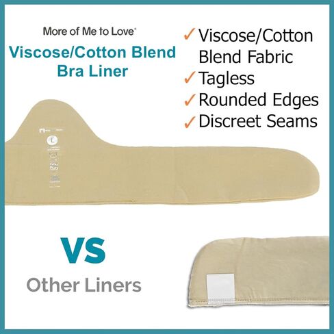 More of Me to Love Cotton and Viscose Blend Bra Liners (XX-Large, 6-Pack, Black) - Wicking, Soft, Easy-Care in Saudi Arabia