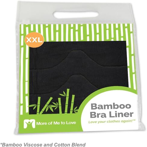 More of Me to Love Cotton and Viscose Blend Bra Liners (XX-Large, 6-Pack, Black) - Wicking, Soft, Easy-Care in Saudi Arabia