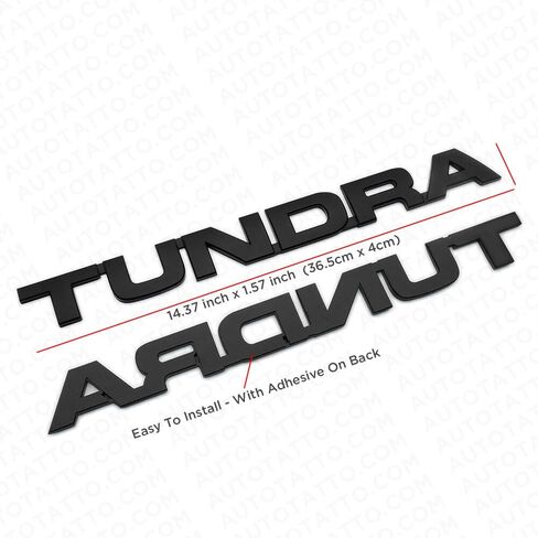 Tailgate Compatible with Tundra 06-10 3D Emblems with Strong Adhesive Matte Black in Kuwait